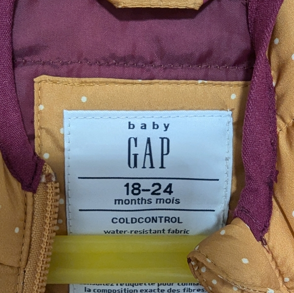 Baby GAP Girls Jacket, Cold Control Water Resistant 18-24M - Picture 2 of 7